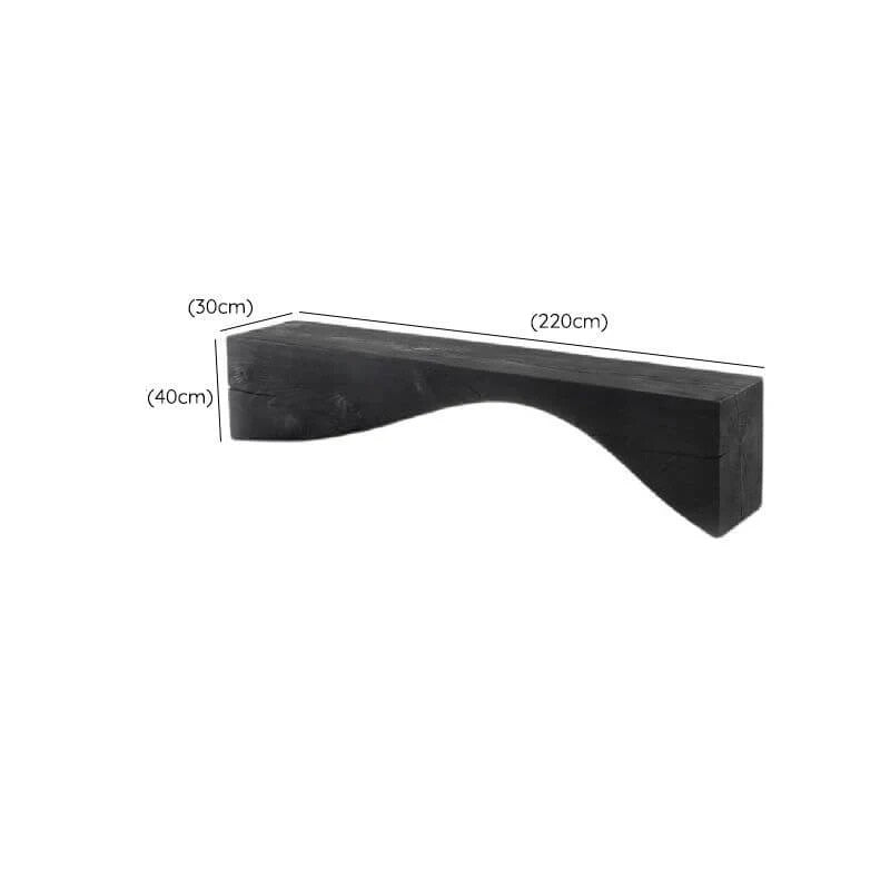 Curve volcano black bench