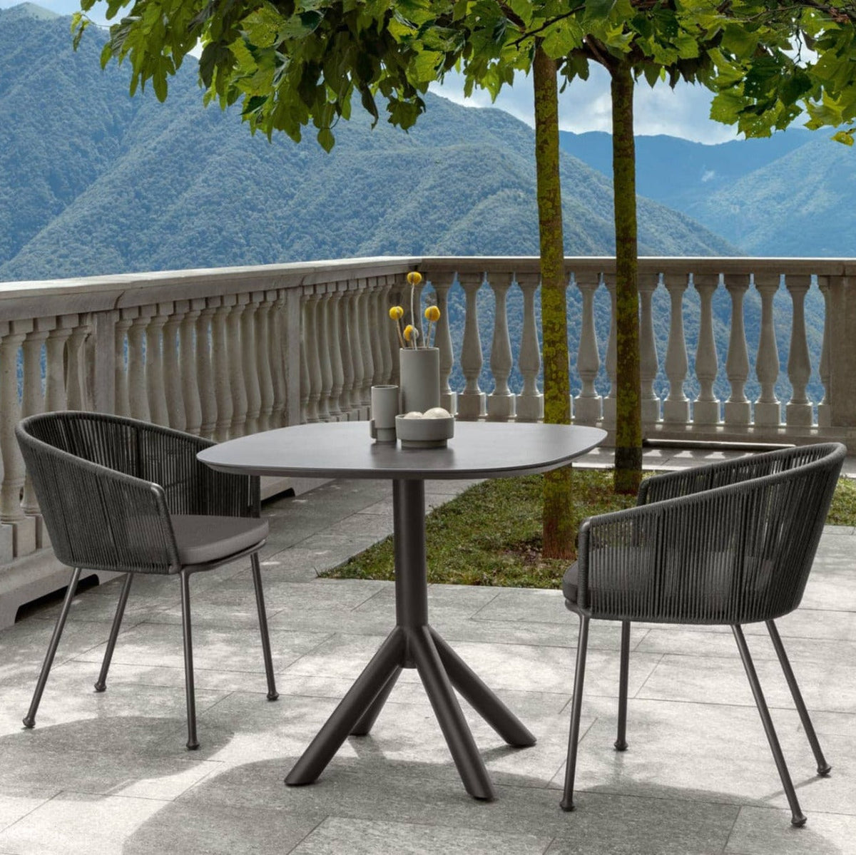 Coral Grey Metallic Outdoor Chair