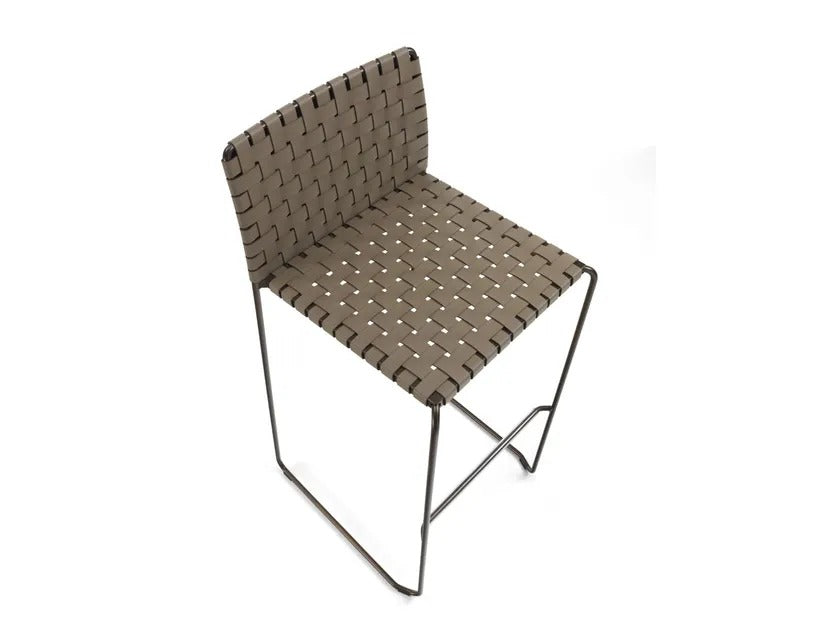 Gazzella brown woven bar stool