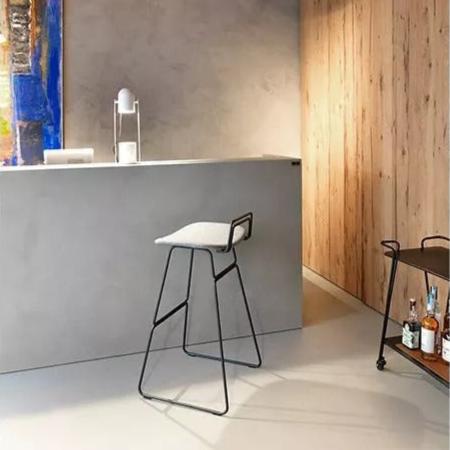 Sketch bar stool with backrest