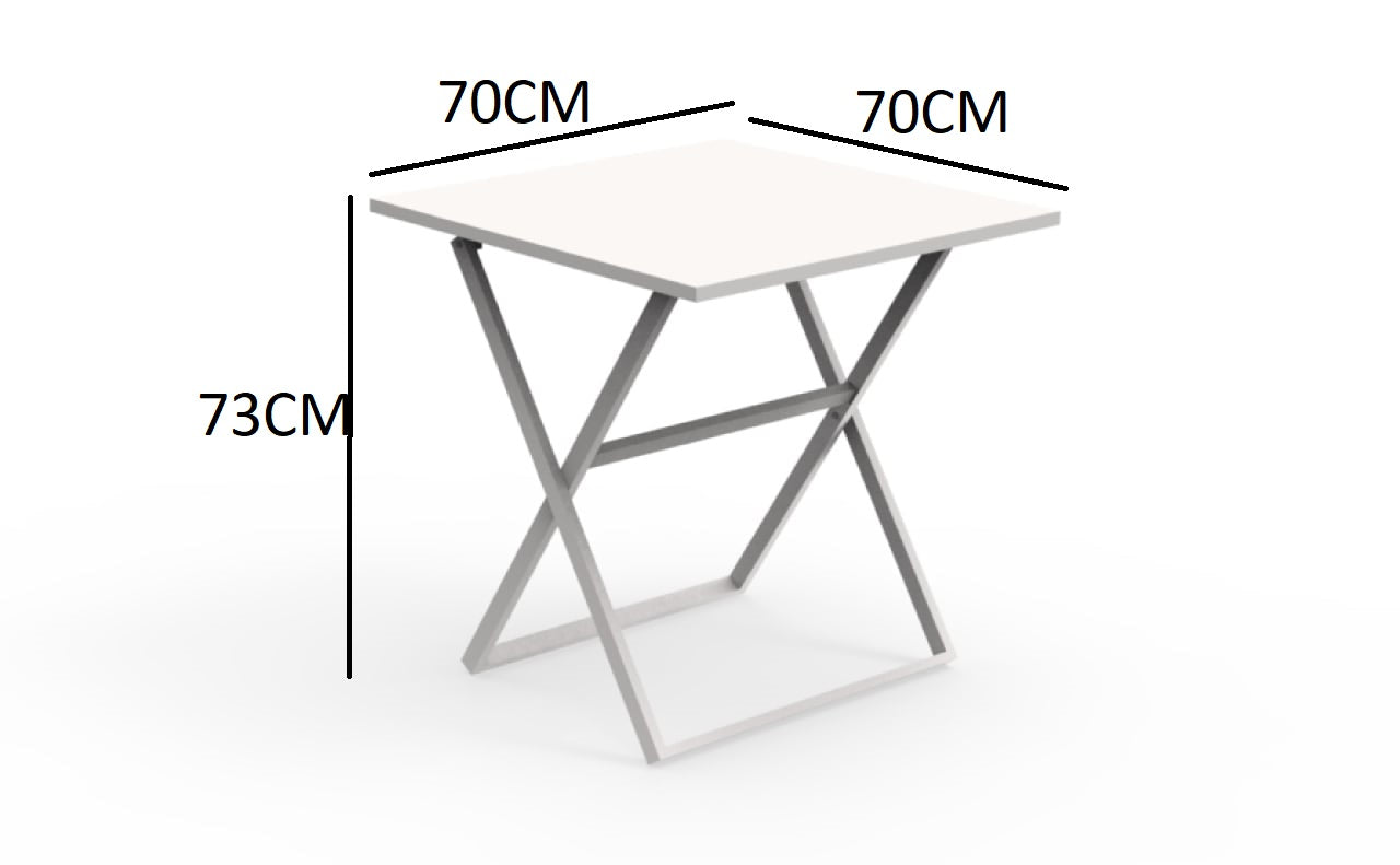 Queen White Metal Outdoor Dining Tables