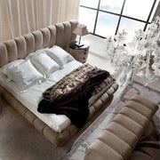 Velour velvet fabric bench
