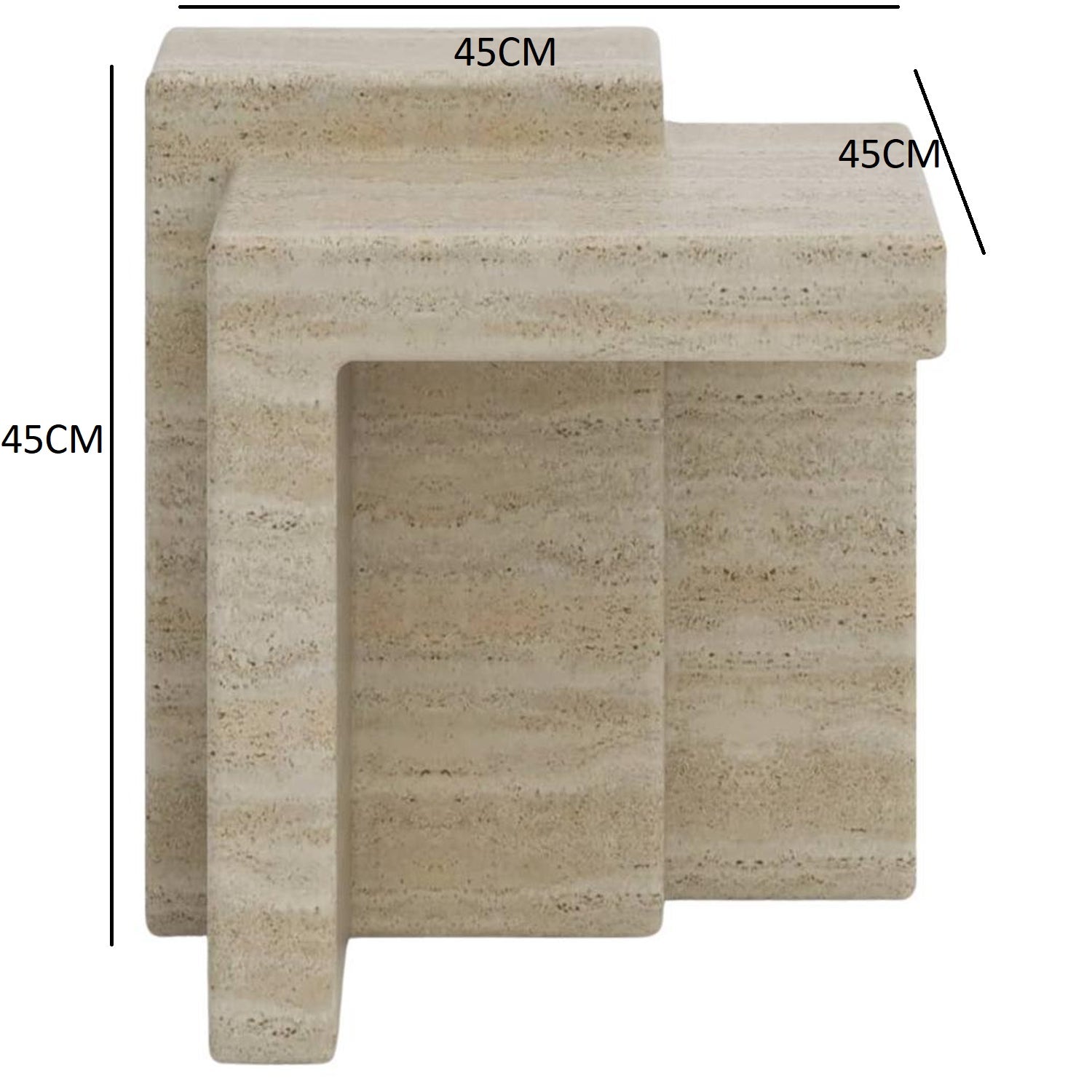 Travertine Combo Table