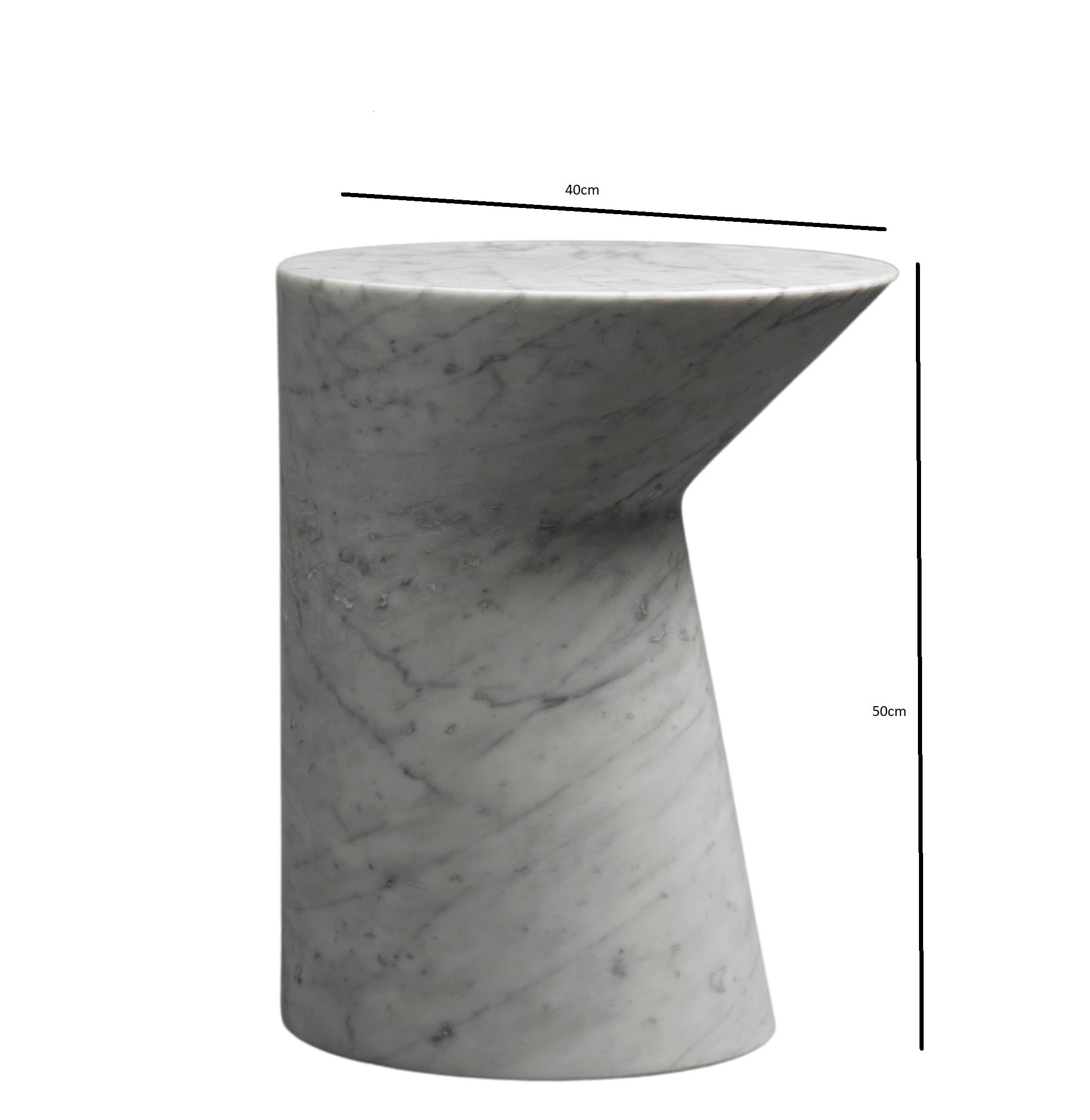 Distinctive marble side table