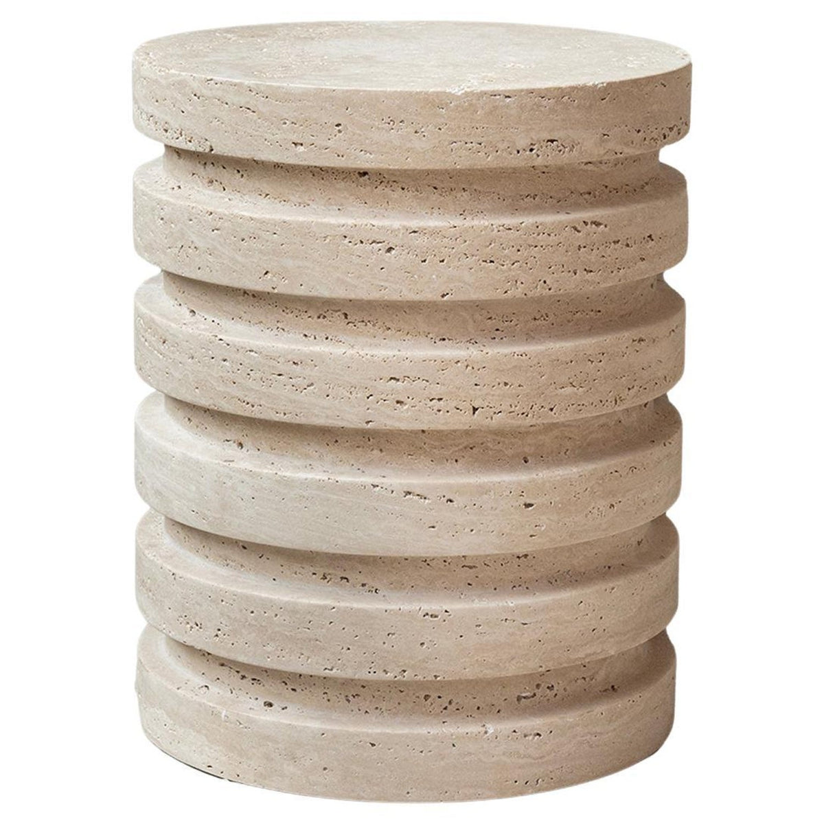 Travertine luxury side table
