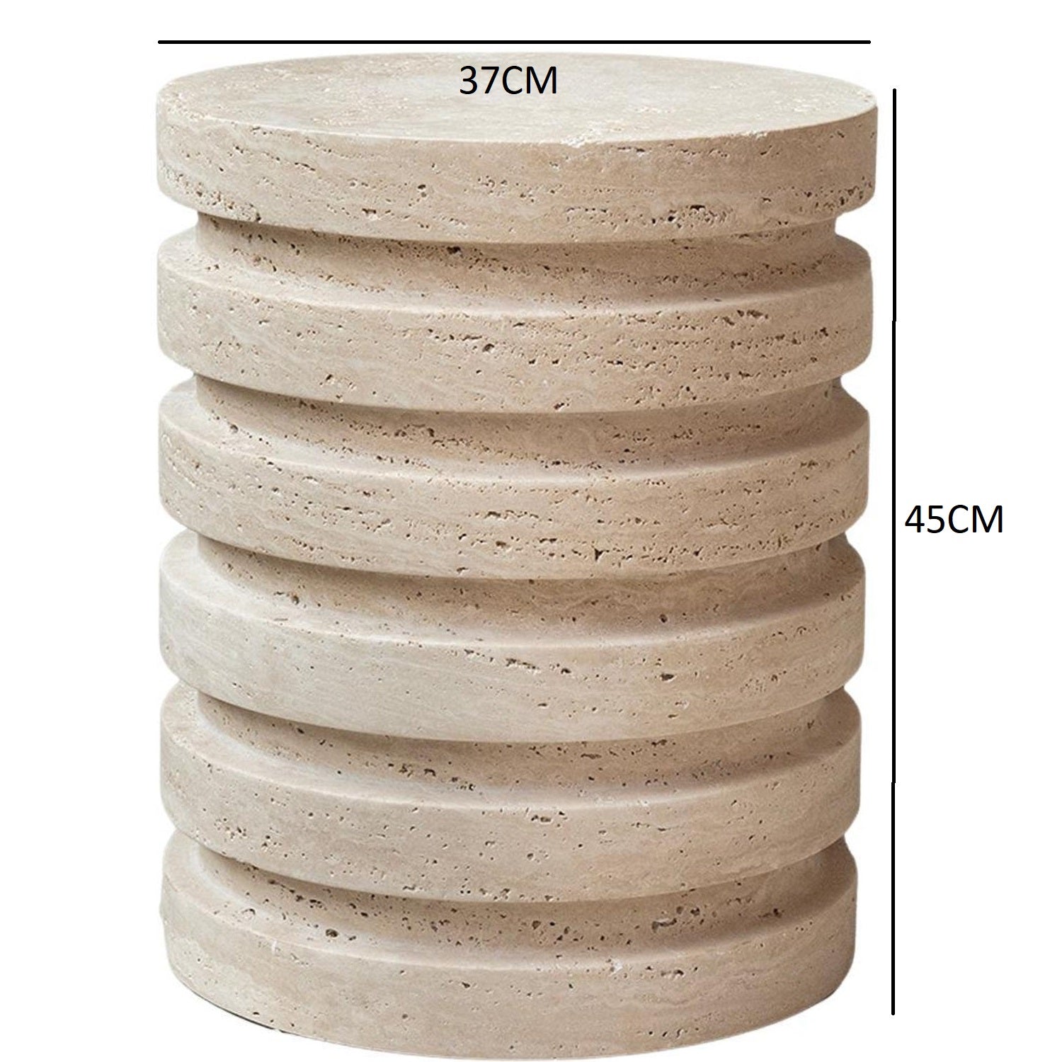 Travertine luxury side table