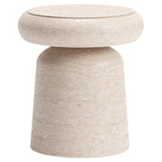 Modern Travertine Side Table