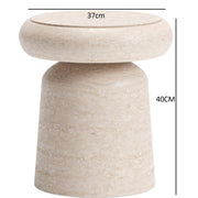 Modern Travertine Side Table