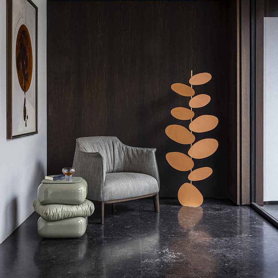 Modern leather armchair