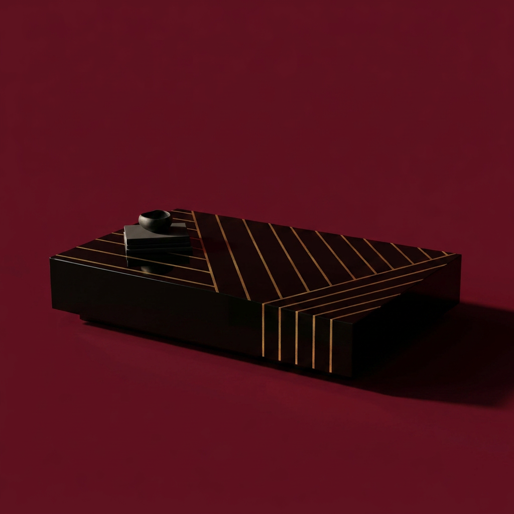 Obsidian Luxe Geometric Coffee Table