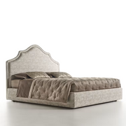 Alan melange taupe double bed