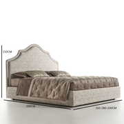 Alan melange taupe double bed