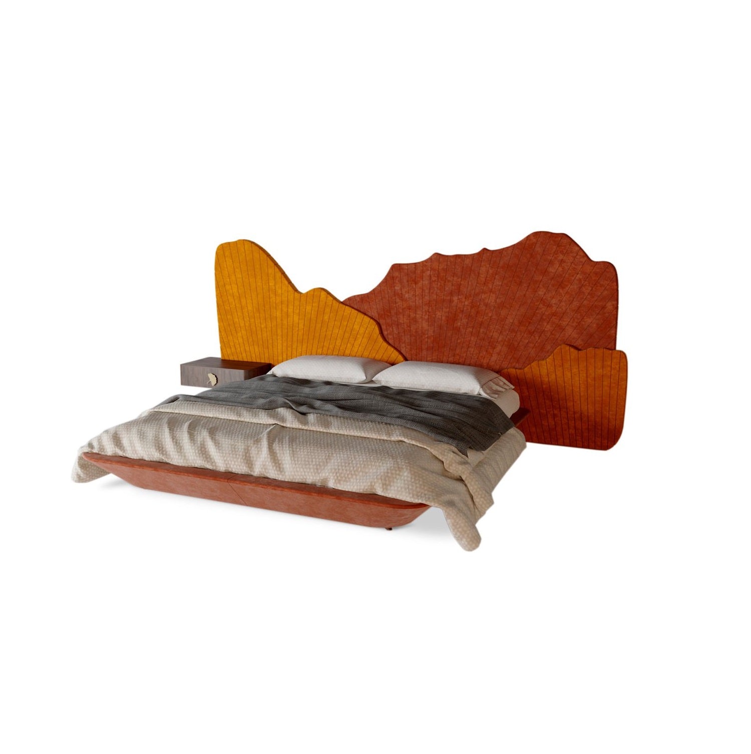 Bed with a unique and distinctive design