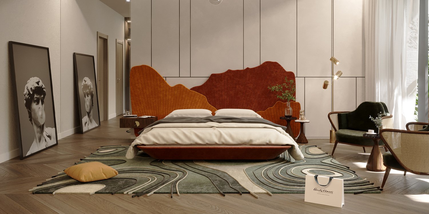 Bed with a unique and distinctive design