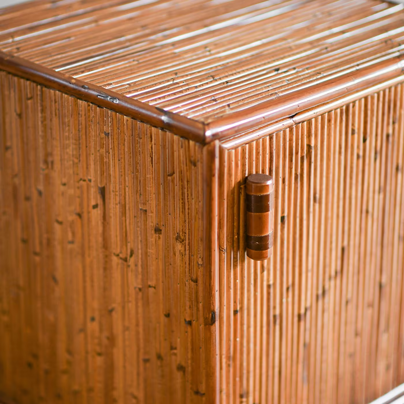 One door bamboo nightstand