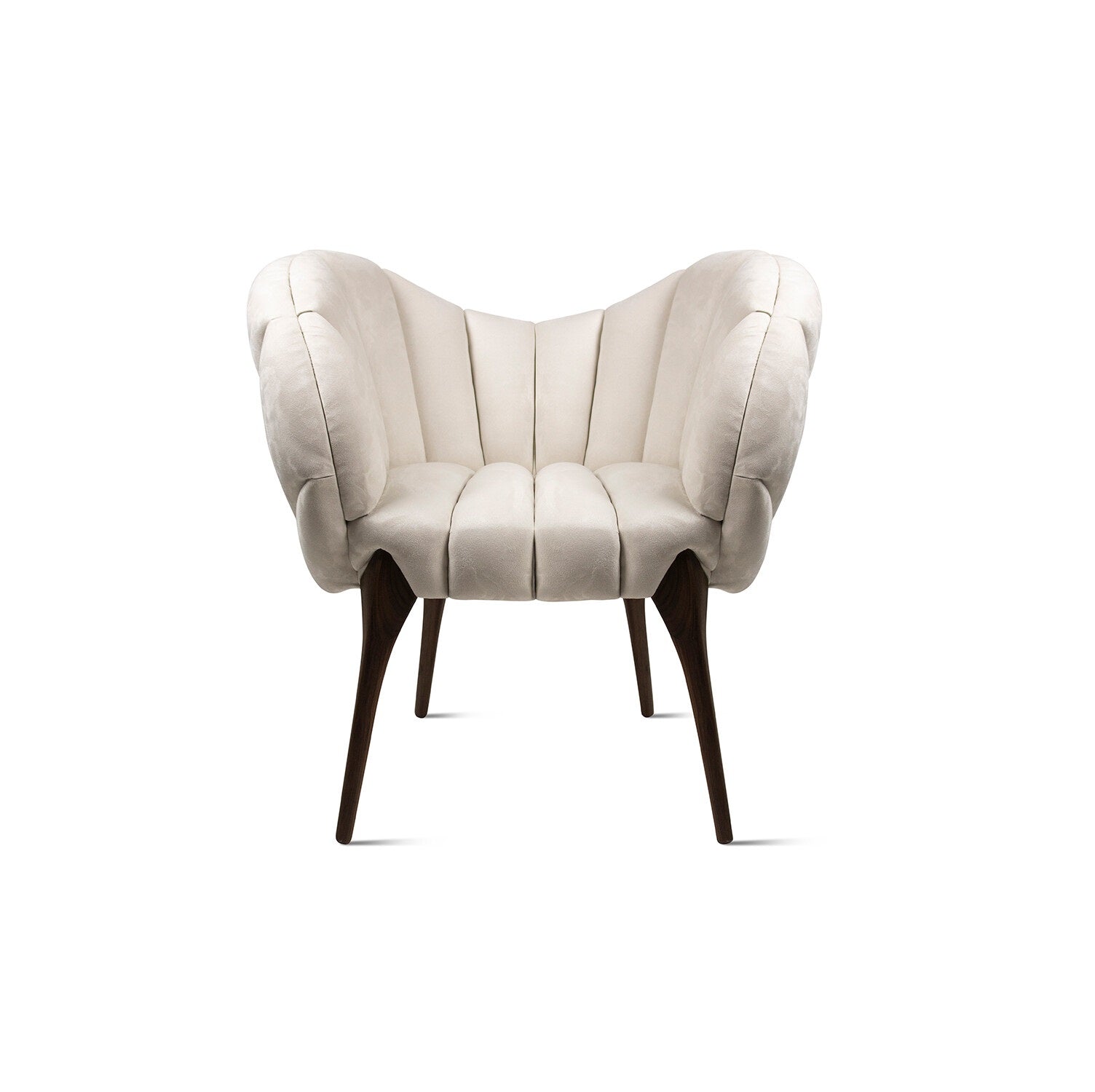 A chair with a distinctive modern design