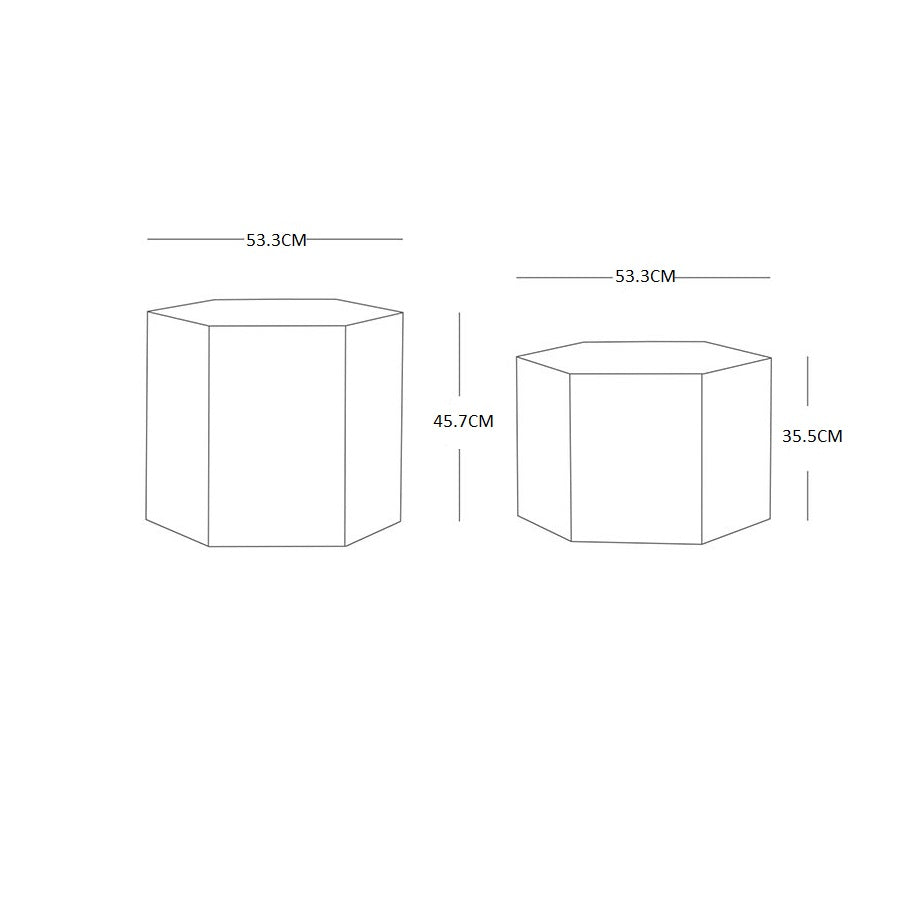 hexagonal coffee table