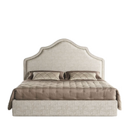 Alan melange taupe double bed