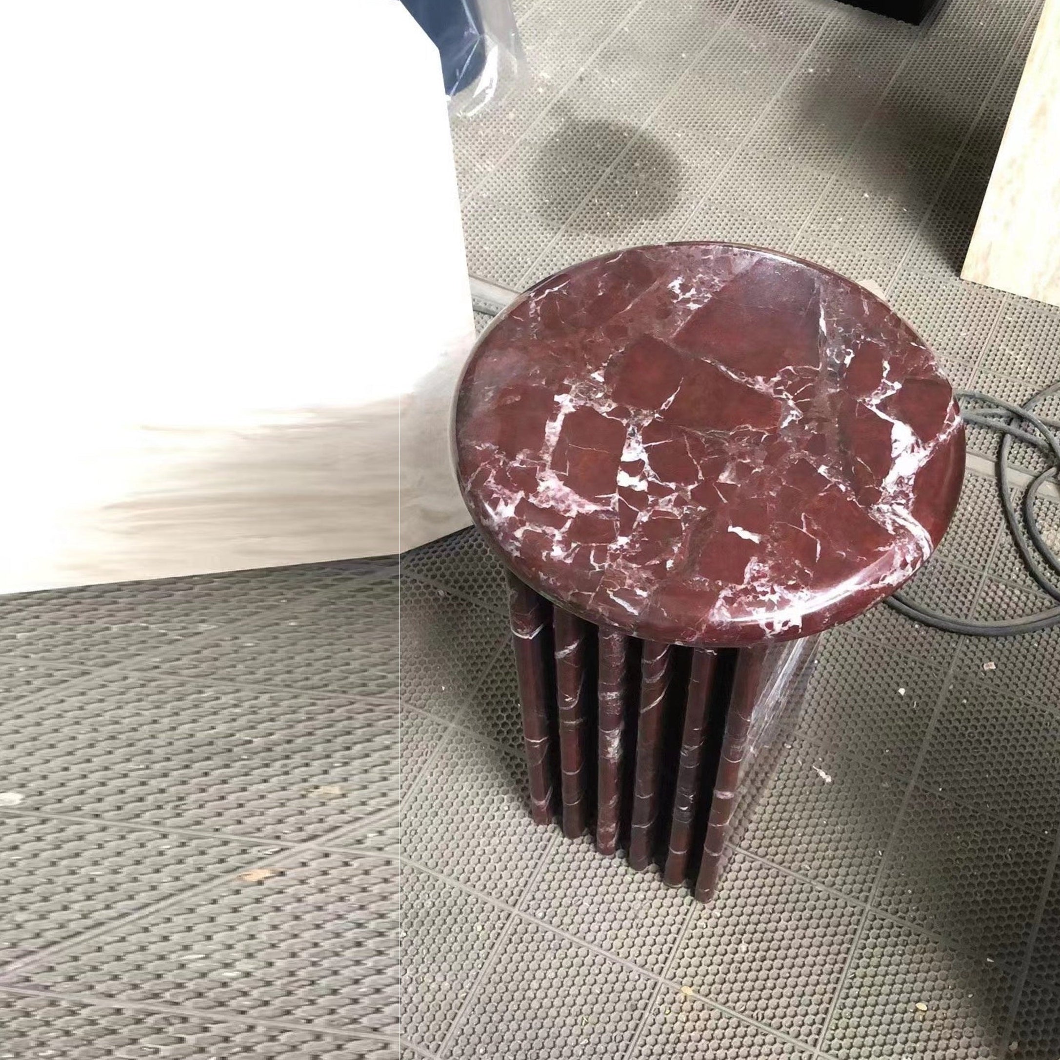 Modern natural marble side table