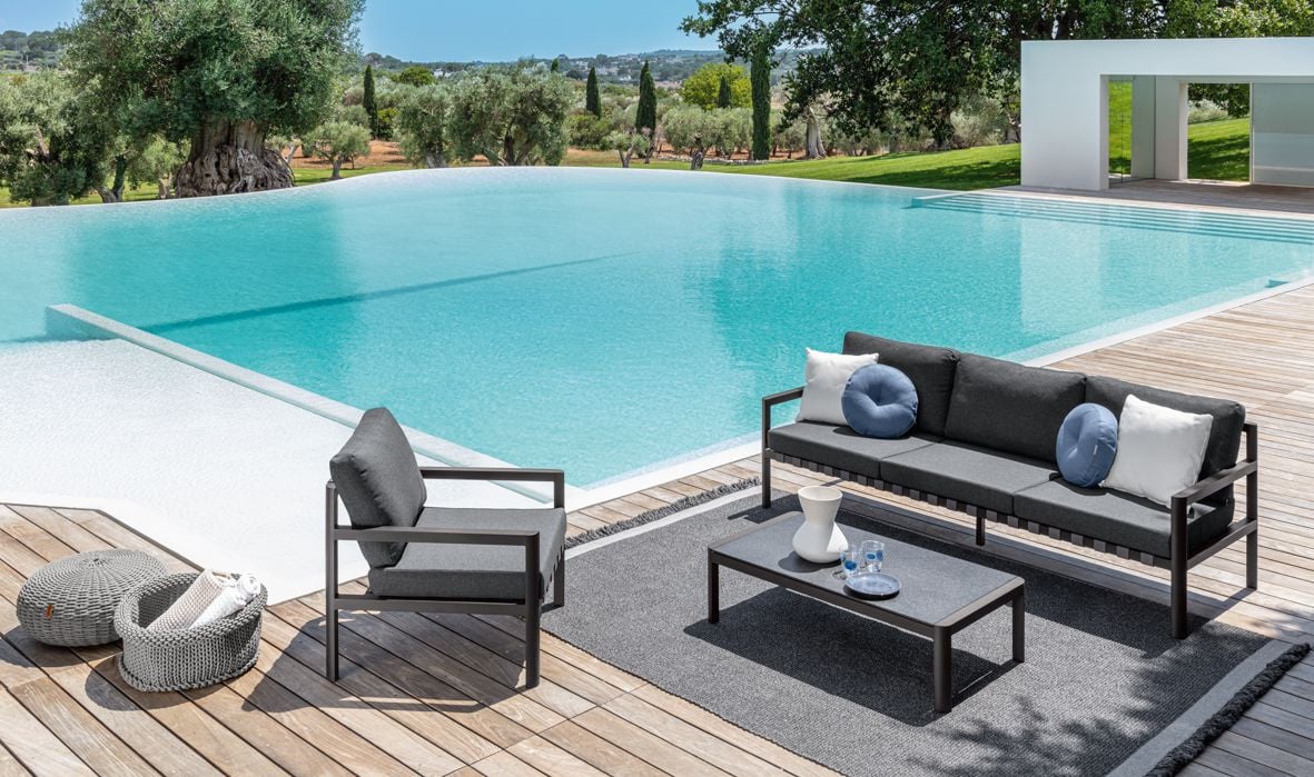 European outdoor coffee table