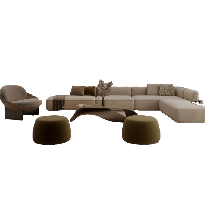 Elegant sofa with corners