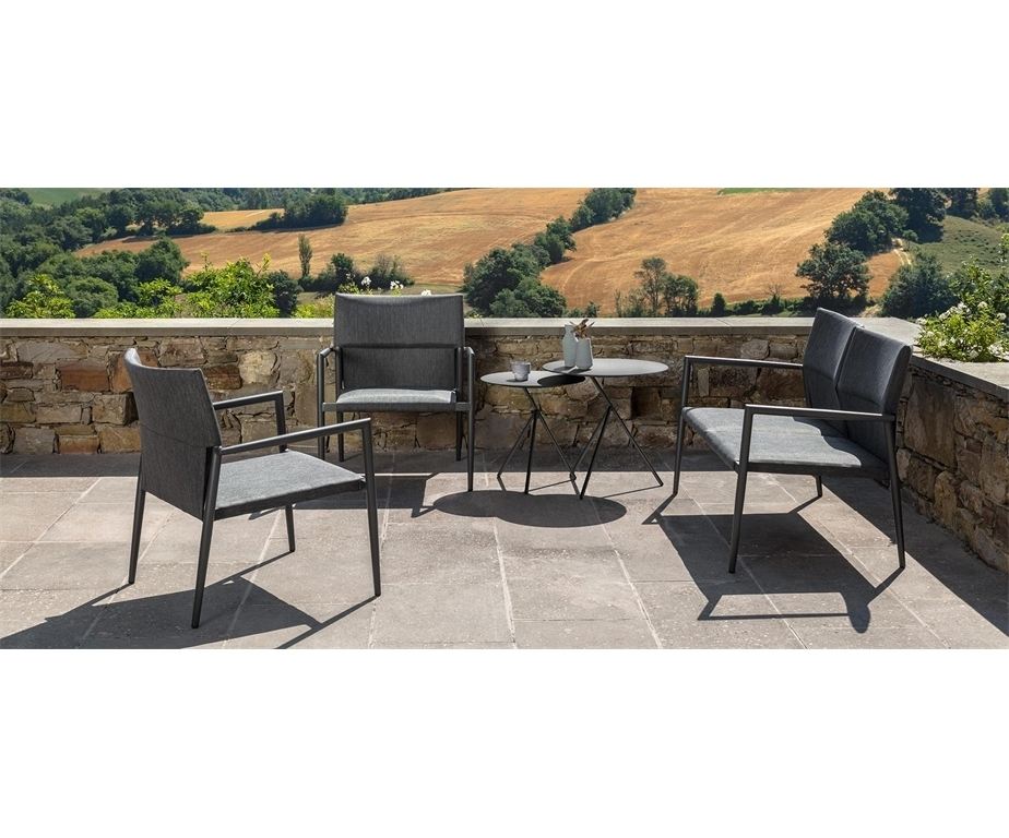 Metallic Grey Outdoor Dining Chairs