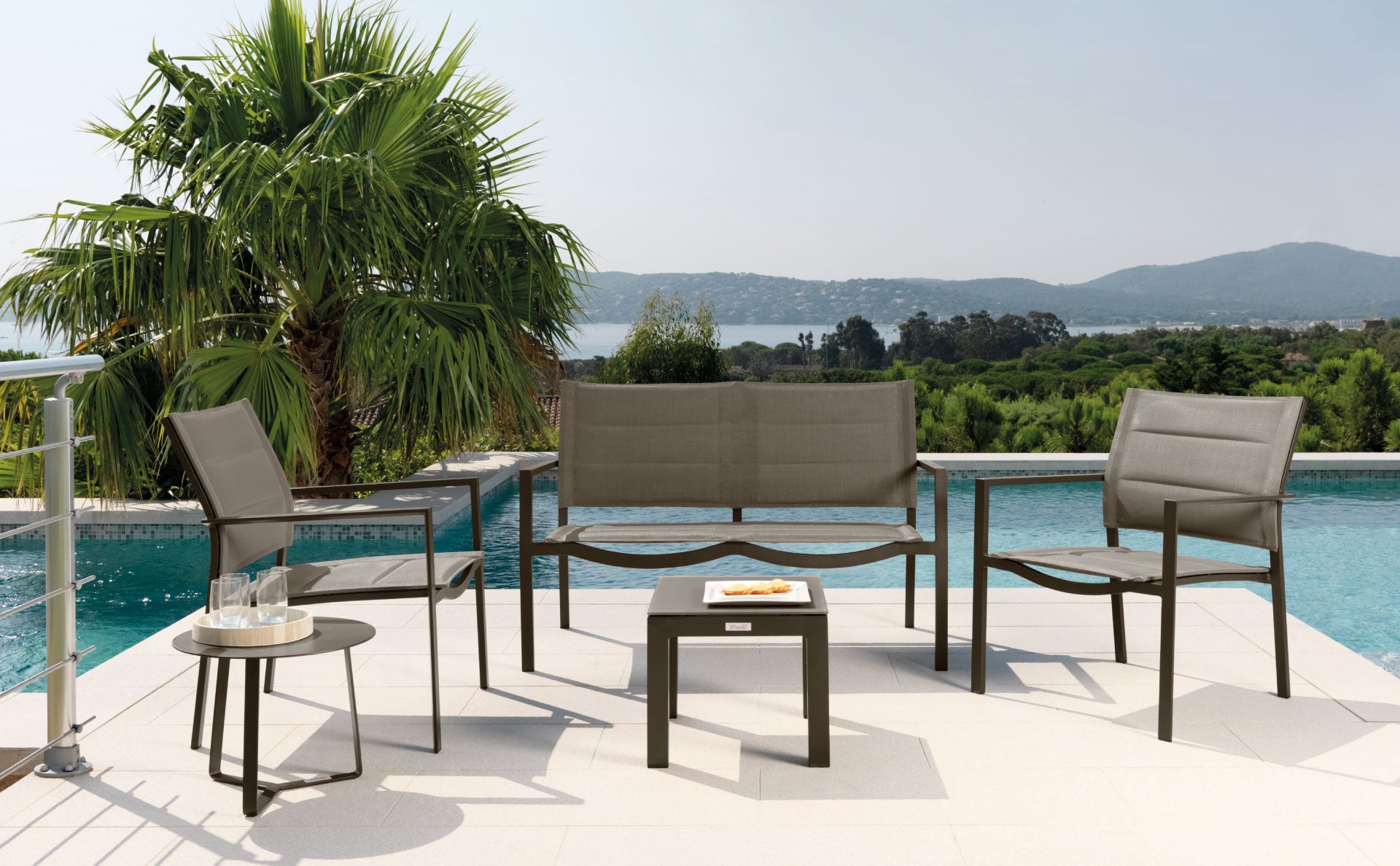 Metal outdoor sofas
