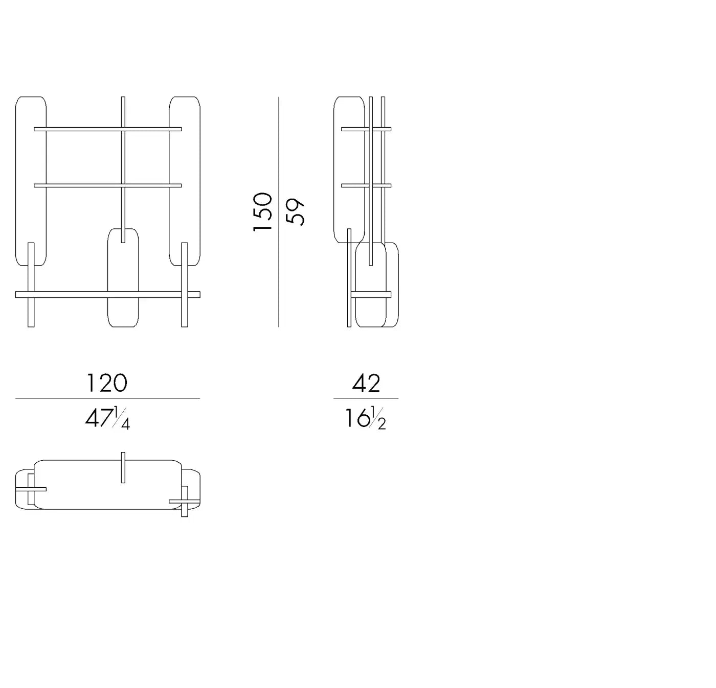 Greffage Natural Bookcase