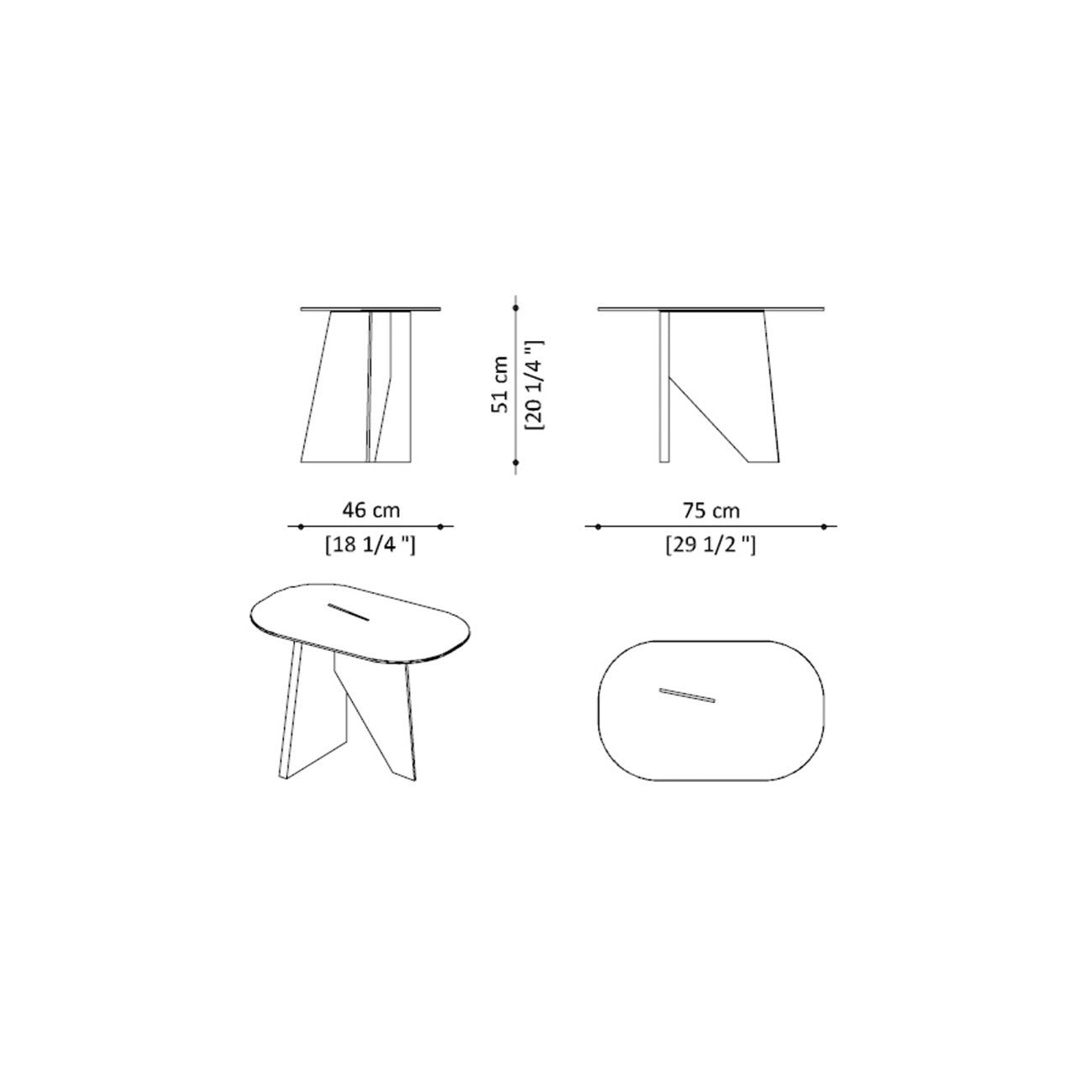 Imperfect side table
