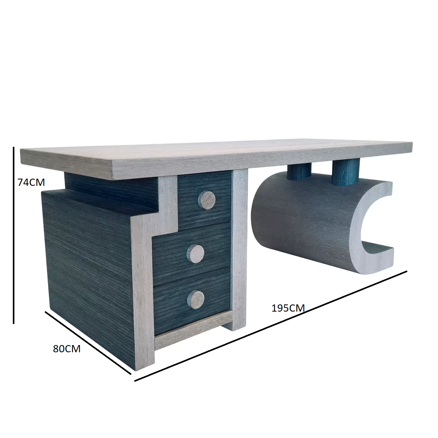 Scriba azure and gray desk