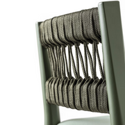 Julie dark green stool with upholstered seat