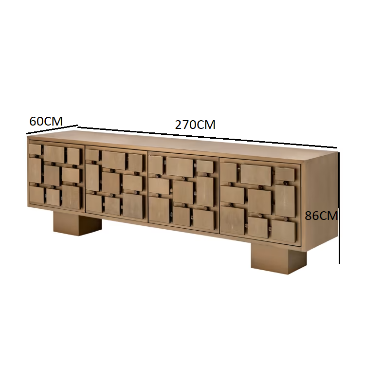 Sideboard with ray skin