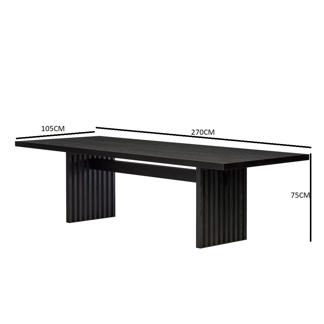 Page dining table brushed brown ashwood