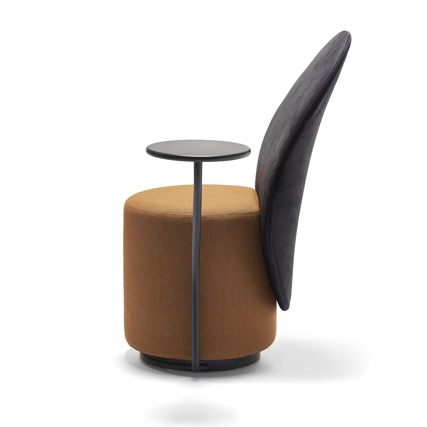 Loomi black and mustard chair with top