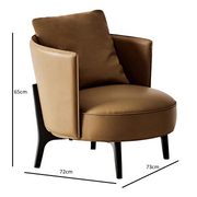 Ares brown and black armchair