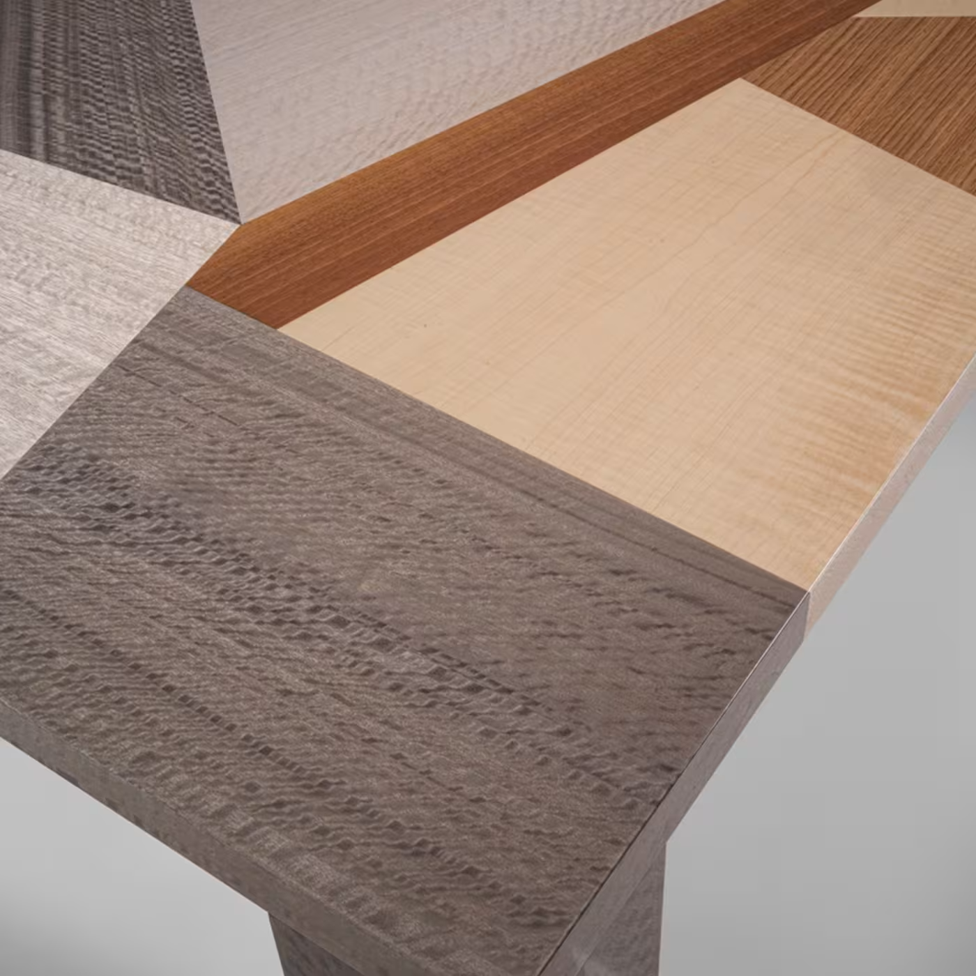 Dry inlaid rectangular polychrome coffee table