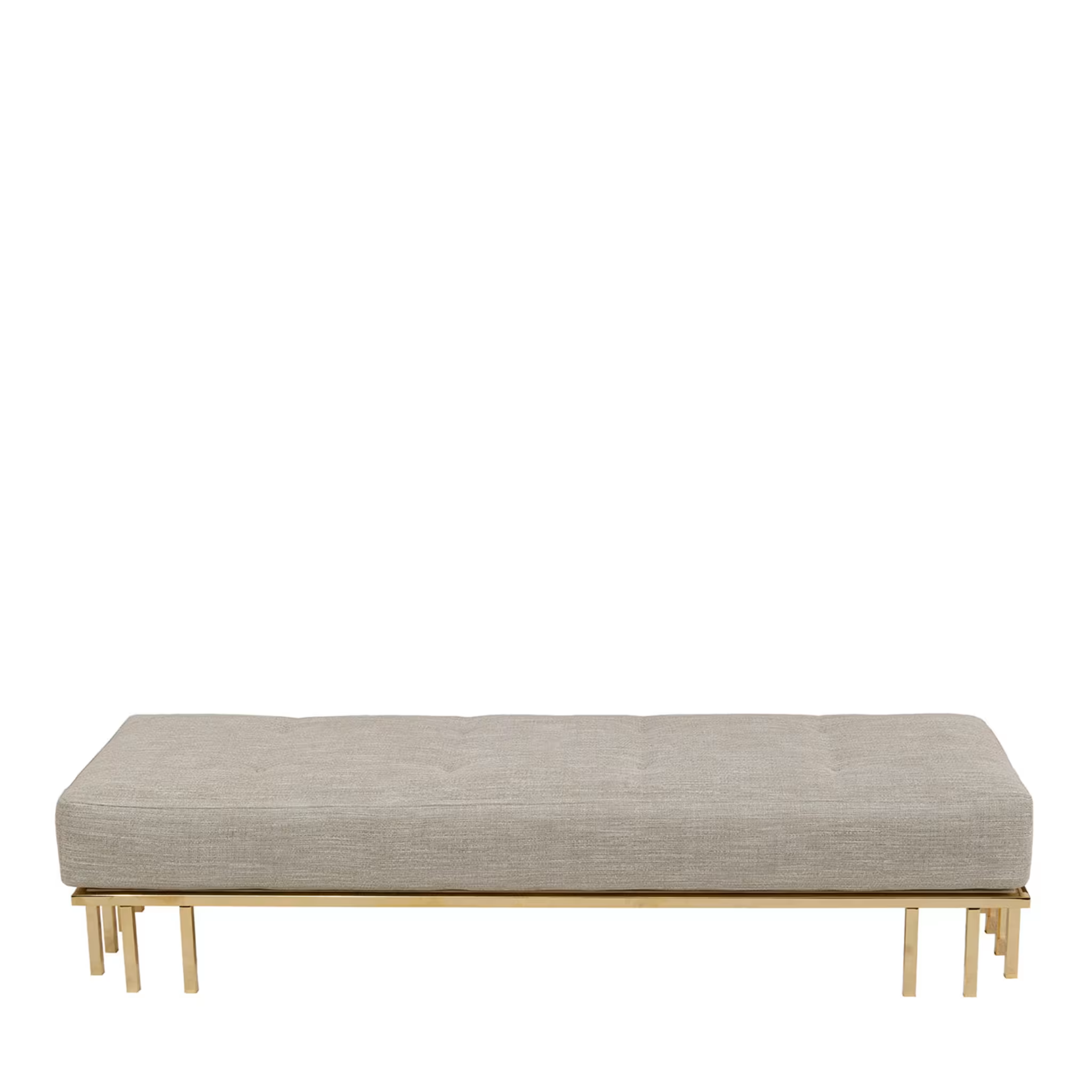 Gold metal bench