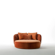 Orange round sofa