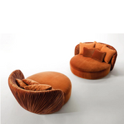 Orange round sofa