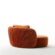 Orange round sofa