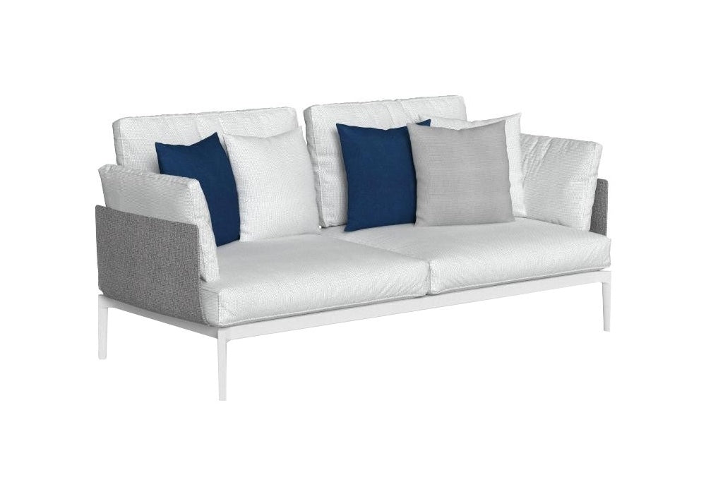 outdoor sofas made of white fabric