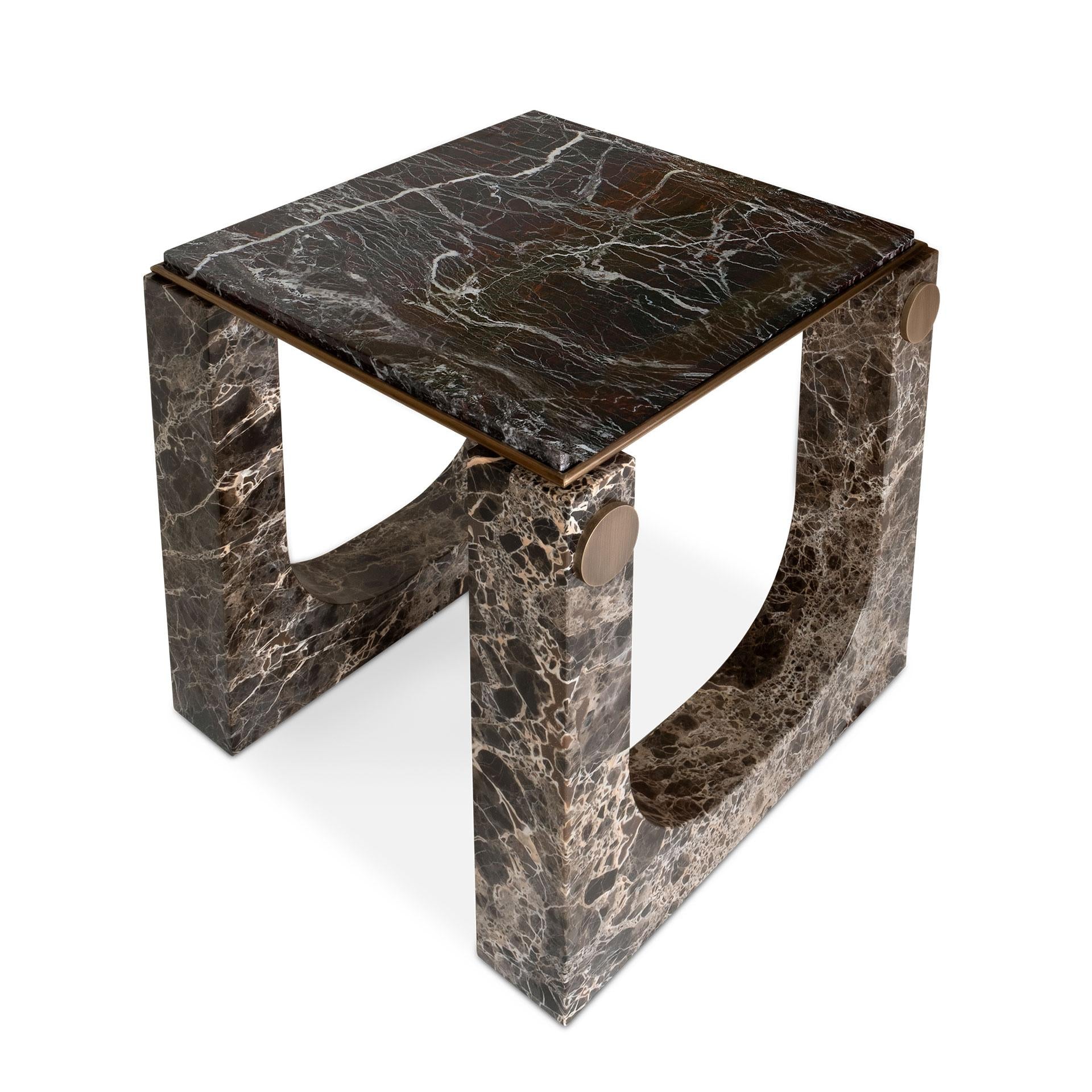 Modern Table with Marble Touch