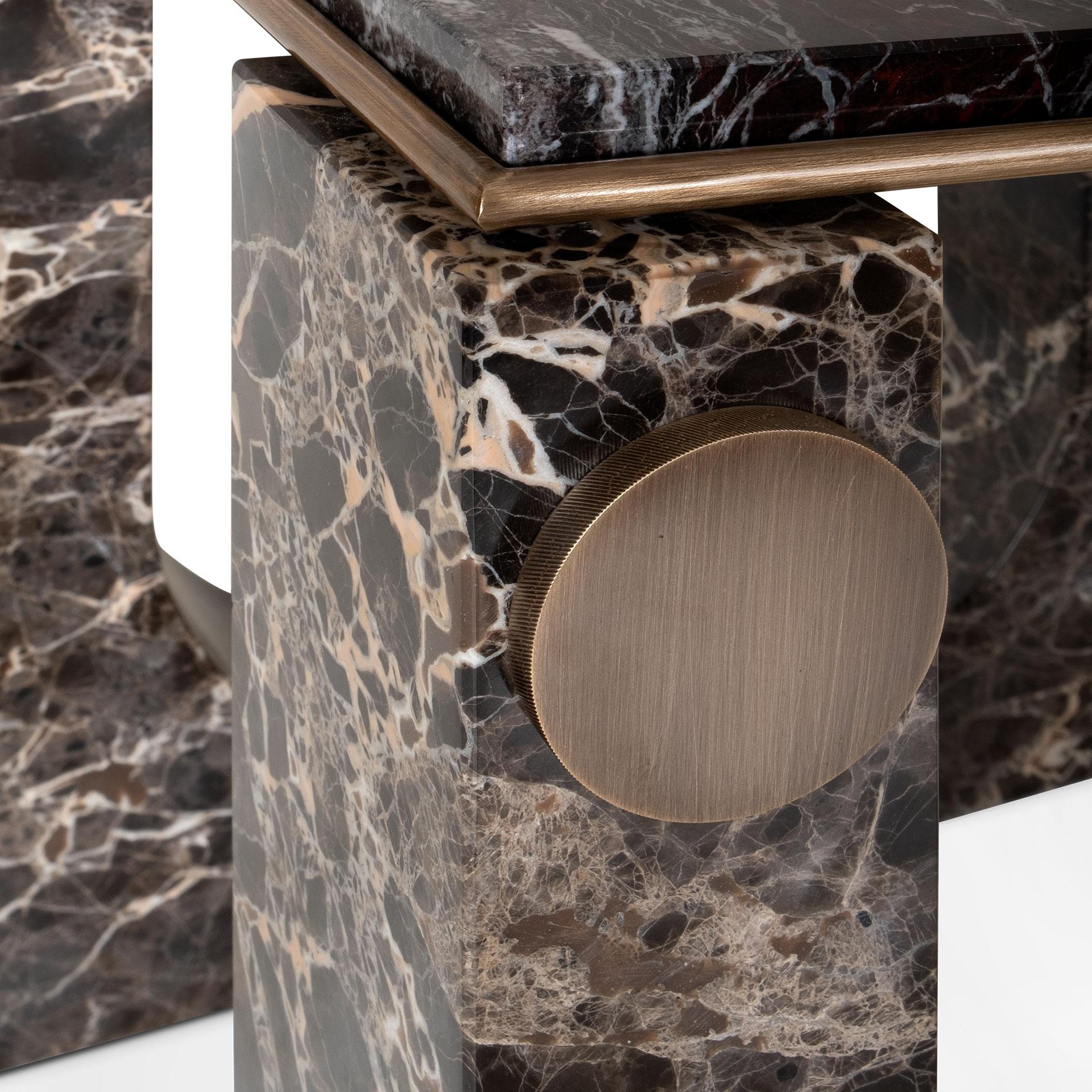 Modern Table with Marble Touch