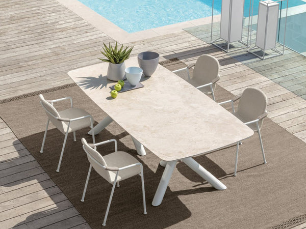Luxury outdoor dining table