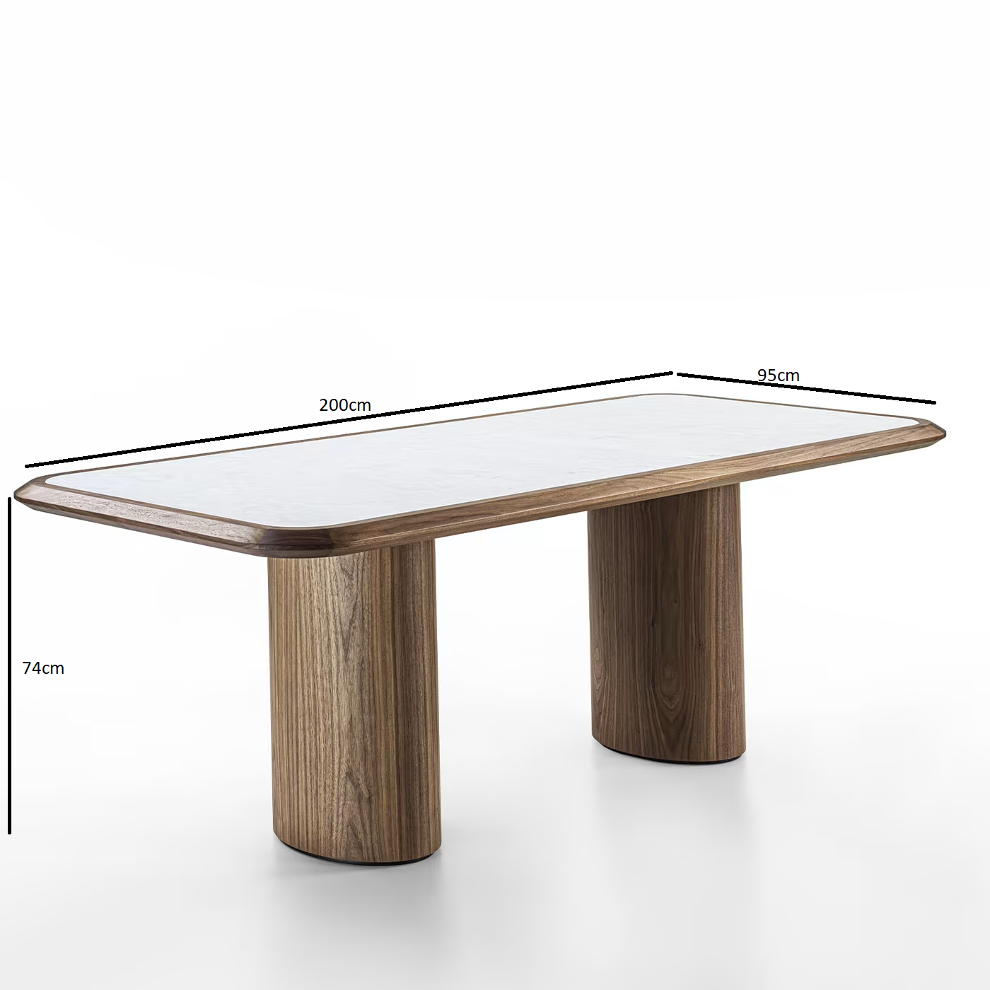 Diamante recta dining table