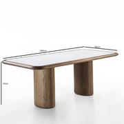 Diamante recta dining table