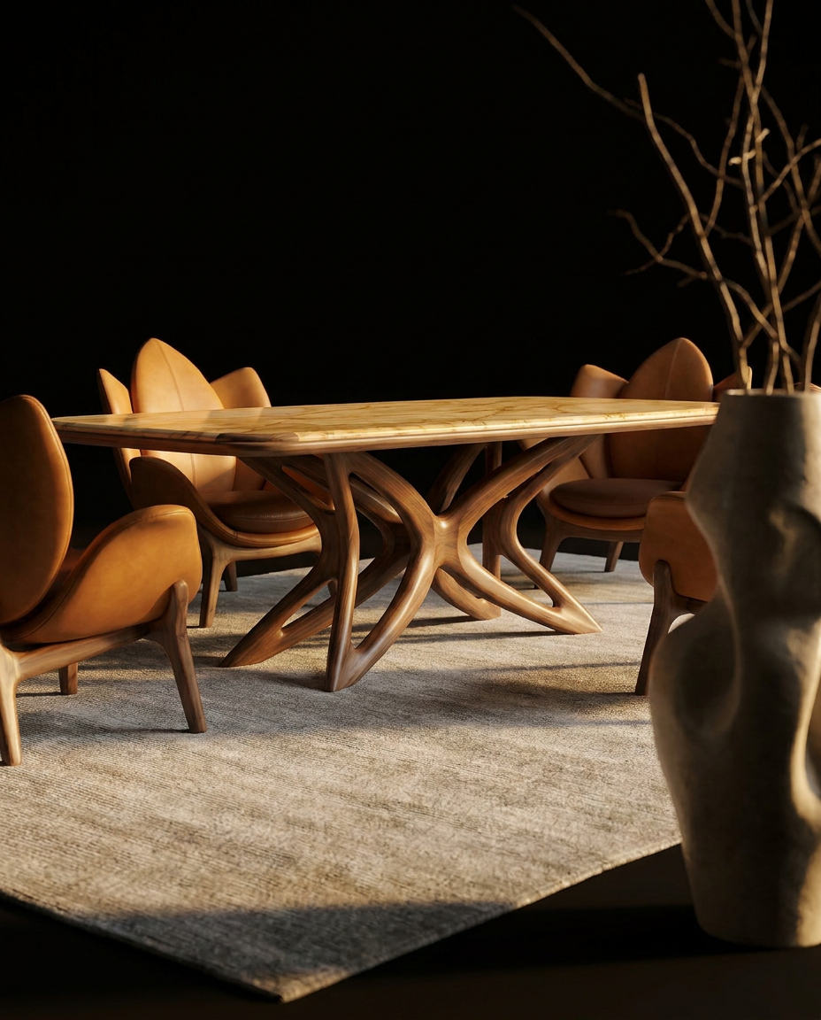 Lotus Root Dining Table – Nefertiti Lotus Origins