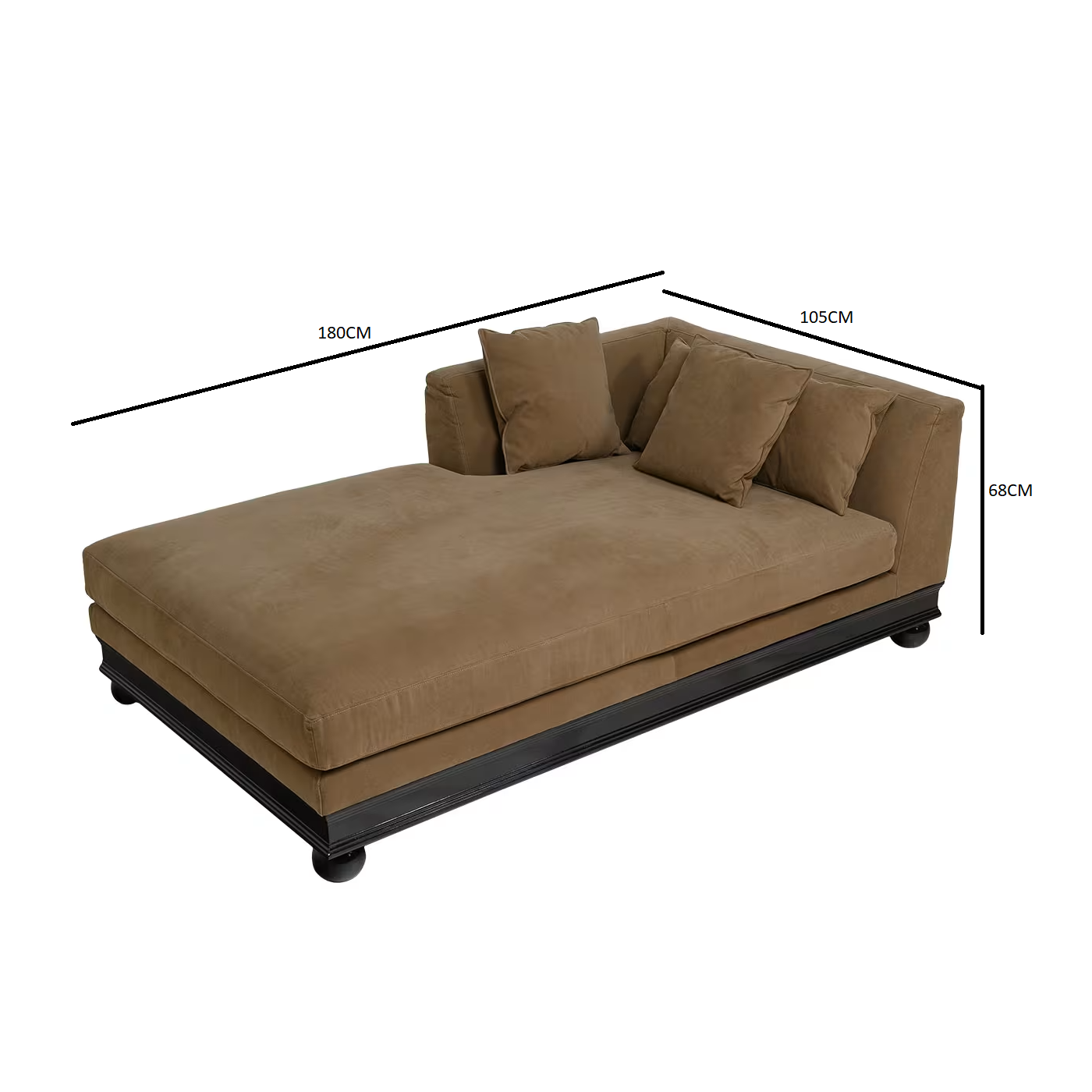 Paris extra brown chaise longue