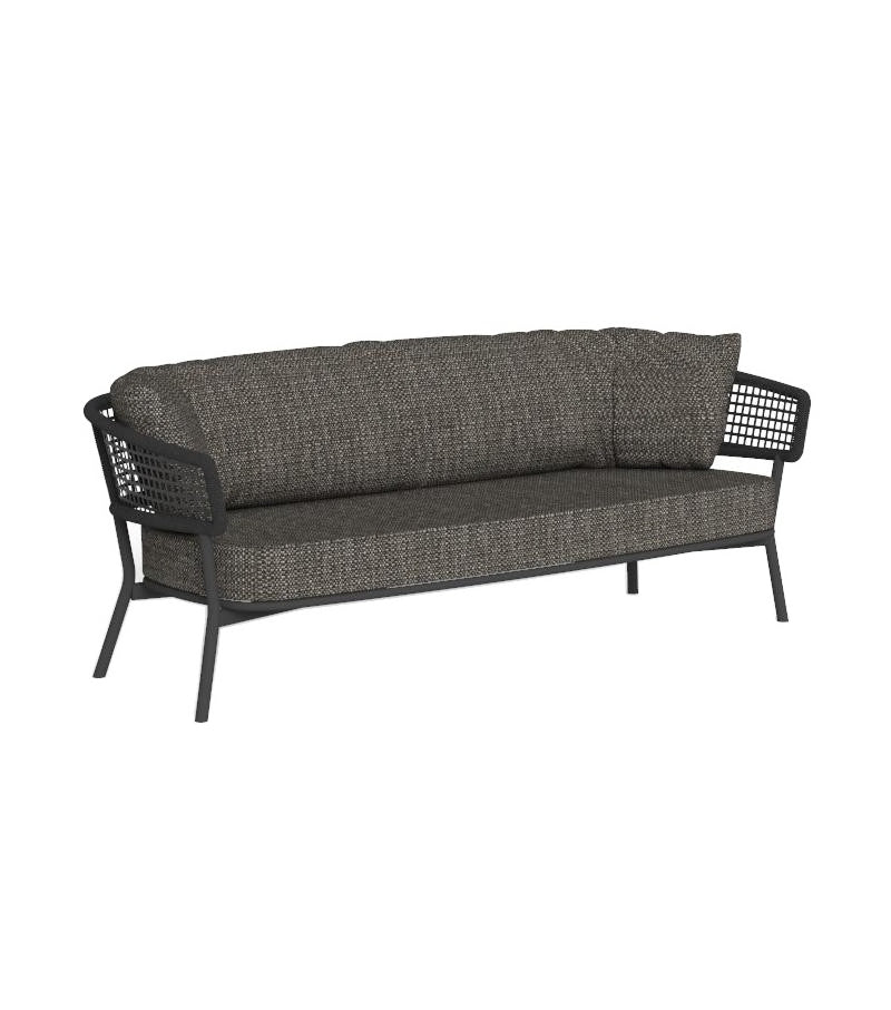 Moon outdoor sofas in gray fabric