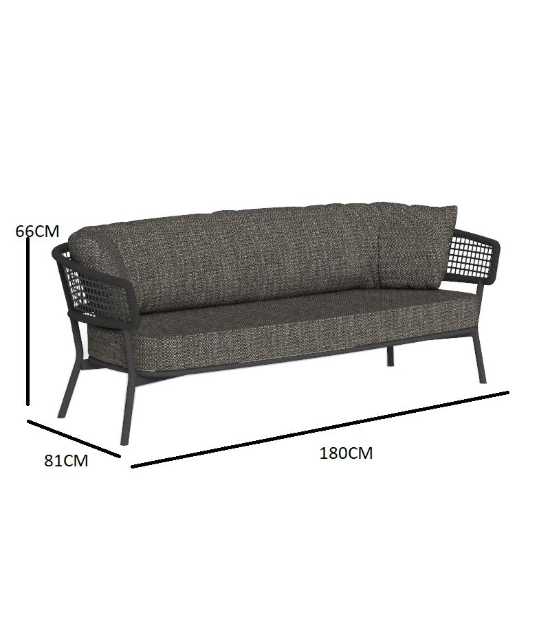 Moon outdoor sofas in gray fabric
